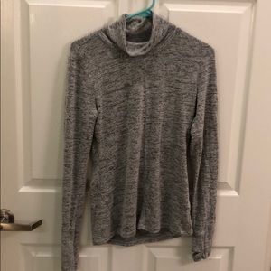 Apana Yoga Keyhole Mock Neck Long Sleeve Top